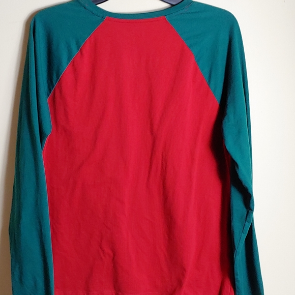 Christmas llama LS tee red green white sz L - Picture 2 of 5